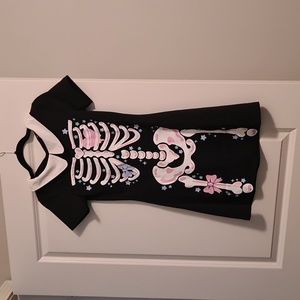 Dolls Kill Trickz N' Treatz pastel goth skeleton dress